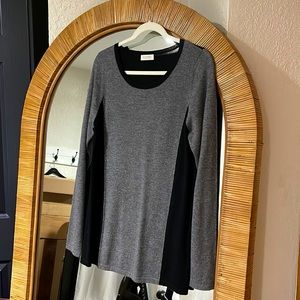 Kinross cashmere two tone sweater